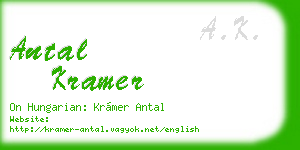 antal kramer business card