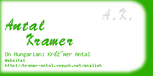 antal kramer business card